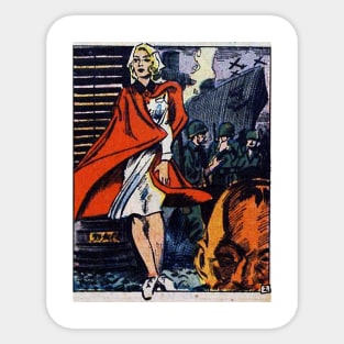 Comic book Army Nurse Sticker